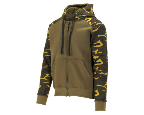 Худые с капюшоном и молнией YATO разм.XXL, 2 кармана, цвет "хаки" материал: 80%-бав, 20%-полиес