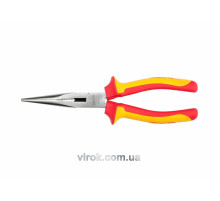 Щипці електромонтажні подовжені півкруглі прямі YATO : L= 200 мм з ізоляцією 1000V [6/36]