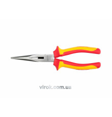 Щипці електромонтажні подовжені півкруглі прямі YATO : L= 200 мм з ізоляцією 1000V [6/36]