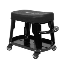 Табурет на 4 колесах YATO з сідлом- 360х 260 мм, 140 кг, підкладка під коліна, 450х 270х 350 мм [1]