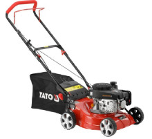 Газонокосилка бензиновая YATO 2,1кВт, ширина резки: Ø= 41см, травосборник- 40л