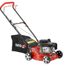 Газонокосарка бензинова YATO 2,1кВт, ширина різання: Ø= 41см, травозбірник- 40л