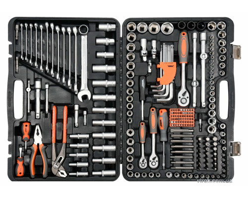 Набір головок торцевих, насадок STHOR : квадрат 1/2", 3/8", 1/4" з інструментами [225 Од.] [1]