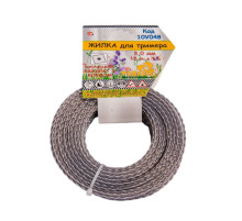 Жилка для тримера "Кручений КВАДРАТ з кордом"  TM VIROK : Ø= 3,0 мм, l= 15 м