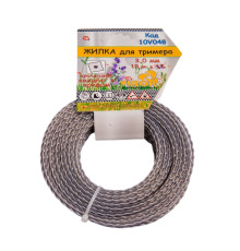 Жилка для тримера "Кручений КВАДРАТ з кордом"  TM VIROK : Ø= 3,0 мм, l= 15 м