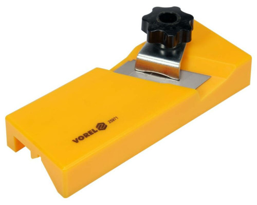 Рубанок крайковий по г/к плитах VOREL t= 15, 18 мм, кут обробки 45°, 90° ABS пластиков, 148x55x24 мм