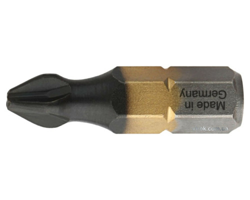 (DW) Насадка викруткова USH DIATIN : Phillips PH1 x 25 мм. титанова, алмазне напилення. Уп. 10 шт