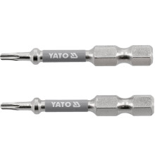 Насадка викруткова YATO TORX T8 х 50 мм. HEX 1/4", покрита нікелем, 2 шт.[10]