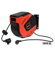 Подовжувач мережевий YATO на котушці : L= 20 м, 3-жильний S=1.5 мм², макс. струм 10 А [2]