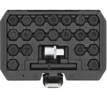 Торцеві головки до гвинтів колісних дисків авто AUDI YATO: з квадратом- 1/2", компл. 22 шт [20]