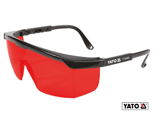 Окуляри червоні YATO для роботи з лазерними приладами [80]