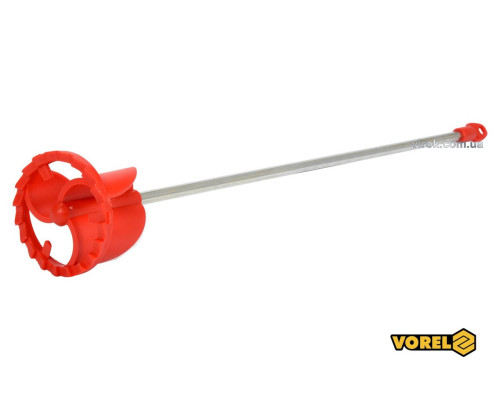 Міксер для фарб пластиковий оцинкований VOREL : Ø80 х 500 мм, HEX 8 мм [10]