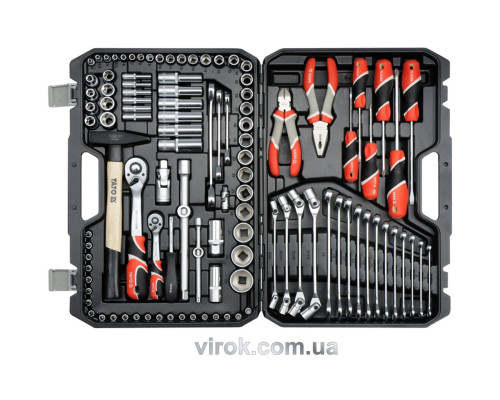 Набор торцевых головок YATO : квадрат 1/2", 1/4" с инструментами, насадками. 109 шт. [2]