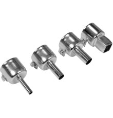 Форсунки для фен-станції YT-82457 YATO 4 шт, 3 круглі Ø= 4,4, 8, 10 мм і 1 квадратна- 12 мм сталеві