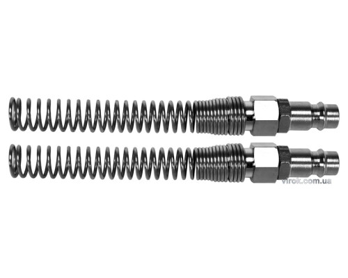 Швидкоз'єднувальні наконечники YATO з пружиною, до шлангу Ø=6х10 мм, 2 шт. [6/60]