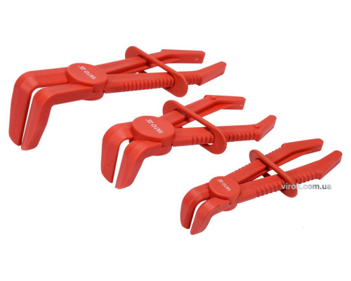 Затискачі для шлангів і патрубків YATO з фіксаторами, діаметрами до 13/17/32 мм, набір, 3 шт. [5/15]