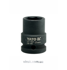 Головка торцева ударна 6-гранна YATO : квадрат 1/2", М= 17 мм, L= 39 мм [40/160]