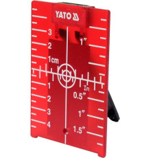 Пластина прицільна для нівеліра червона YATO 105х 75х 3,2 мм [400]