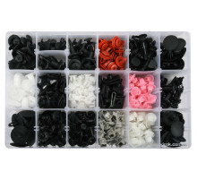 Шпинки для автосалоної обшивки TOYOTA/LEXUS YATO, різні, 18 типорозмірів, 360 шт. [20/320]