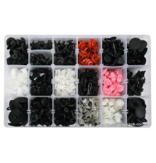 Шпинки для автосалоної обшивки TOYOTA/LEXUS YATO, різні, 18 типорозмірів, 360 шт. [20/320]