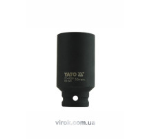 Головка торцева ударна 6-гранна YATO : подовжена, квадрат 1/2", М= 30 мм, L= 78 мм [10/40]