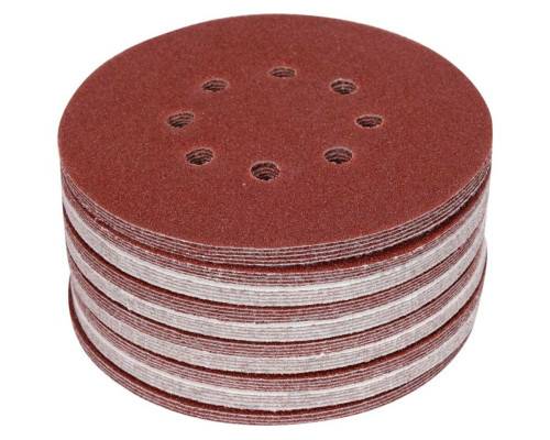 Круг шлифовальный с наждачн. бумаги с липучкой YATO: Ø= 150мм, Р80, 8 отв до YT-82206, -82207, 50 шт