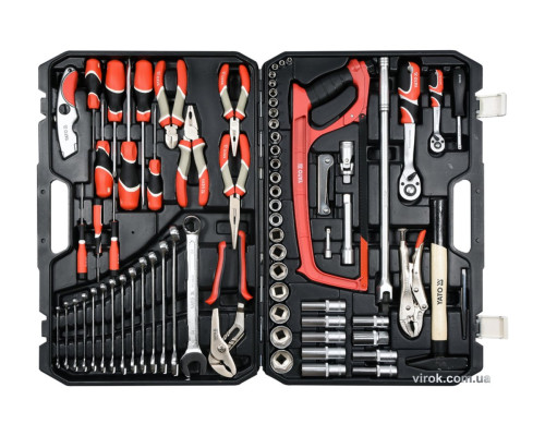 Набор торцевых головок YATO : квадрат 1/2", 1/4" с инструментами. 79 шт. [2]