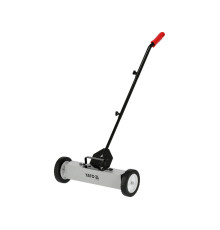 Мітла магнітна на колесах YATO; сила магн. 12-22 кгс, 450x75x101 мм, тримач- 76-113 см [2]