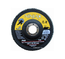 Круг пелюстковий шліфувальний NINJA опуклий : Т29, 125х22 мм, Р60 (10/200 шт. уп)