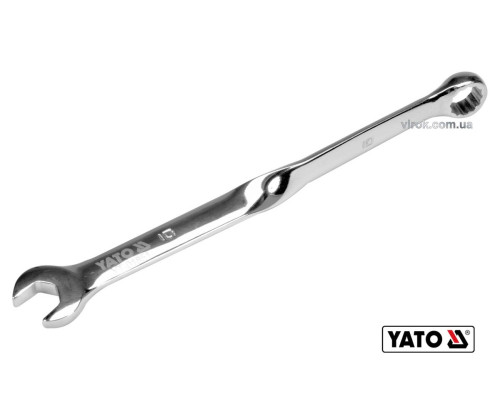 Ключ ріжково-накидний, кручений 90° YATO : М= 10 x 165 мм, Cr-V [100]