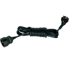 Подовжувач мережевий VIROK: l= 15 м, з 1 гніздом із заземленням, чорний(садовий)