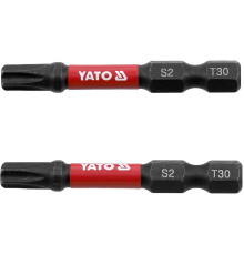 Насадка викруткова ударна YATO TORX T30 х 50 мм. HEX 1/4", 2 шт.[10]
