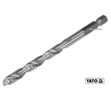 Сверло по металлу YATO: HSS6542, Ø=6.5мм, HEX-1/4",l=101/63мм,для нержав.,конструкт.,лег.стали(DW)
