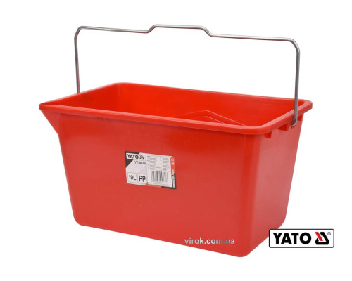 Відро для малярних робіт YATO : V= 19 л, з поділками літрів, пластикове [10]