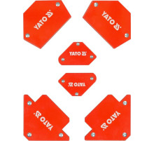 Кутники магнітні для зварюв YATO: кут: 45°, 90°, 135°, 2- 4.5 кг, 43х72х12мм, 4- 11,5кг, 82х118х14мм