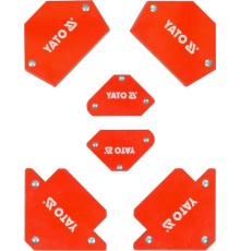 Кутники магнітні для зварюв YATO: кут: 45°, 90°, 135°, 2- 4.5 кг, 43х72х12мм, 4- 11,5кг, 82х118х14мм