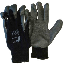 Рукавиці TRIDENT-VIROK трикотажні бавовняні(поліестер) 10 клас  покритті  рифленним латексом