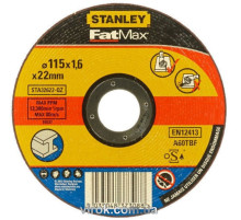 Круг отрезной по алюминию STANLEY, Ø=115х22 мм, h=1,6мм DW