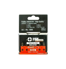 Набір насадок викруткових USH INDUSTRY Flatbox : PH1-2/PZ1-2/SL0,8-1,2, магнітний тримач, 6+1 елем.