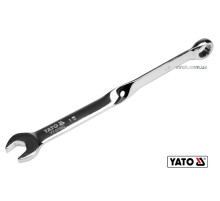 Ключ ріжково-накидний, кручений 90° YATO : М= 12 x 204 мм, Cr-V [40/120]