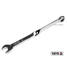 Ключ ріжково-накидний, кручений 90° YATO : М= 12 x 204 мм, Cr-V [40/120]