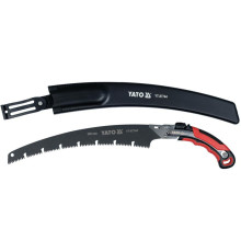 Ножівка до гілок складана овальна YATO; лезо l= 350 мм, 7 зубів/1", t= 1.2 мм з кобурою [12]