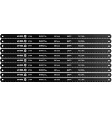 Полотно різальне до ножівки по металу BI-мет VOREL М2 D6A, 300х12,6х0,65 мм, 24 зуби/1", паков. 10шт