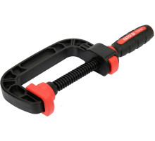 Струбцина з гвинтовим затискачем з нейлона  YATO, тип "С", 75 мм, глиб.- 70 мм [12/48]