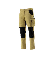 Штани робочі 4-WAY стреч SERWAL хакі-чорні YATO розм L/ 88-94 см, ріст- 174-184 см, 11 кишень [10]