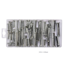 Штифти з головкою та отворами в кінці стержня YATO Ø=5-12 мм, наб. 60 шт. [4/16]