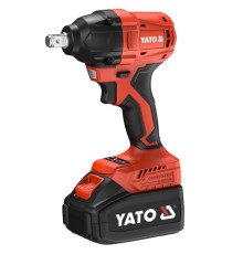 Гайковерт ударний, безщітковий YATO:2 акум.18 В Li-Ion 4 АГод,квадрат1/2",350 Нм+сумка YT-74401 [4]