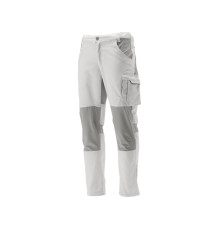 Брюки рабочие 4-WAY стреч SERWAL бело-серые YATO разм M/ 84-90 см, рост- 170-180 см, 11 карманов [10]
