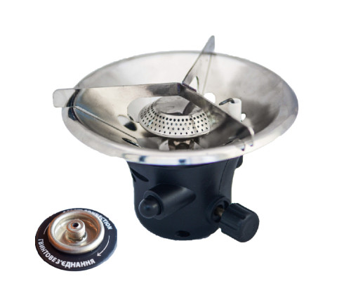 Пальник газовий туристичний PIEZO з різьбовим (7/16) з'єднанням. [12]