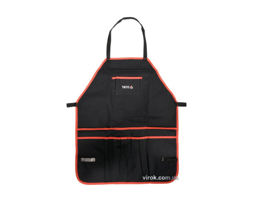 Фартук рабочий YATO из полиэстера, 6 карманов, 690 х 560 мм [60]